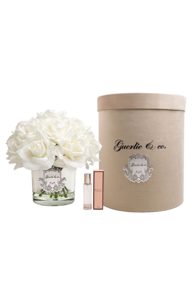 Guerlie&co. Beyaz 15 Gül Gümüş