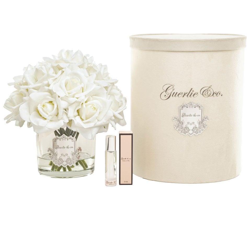 Guerlie&co. White 15 Rose Silver
