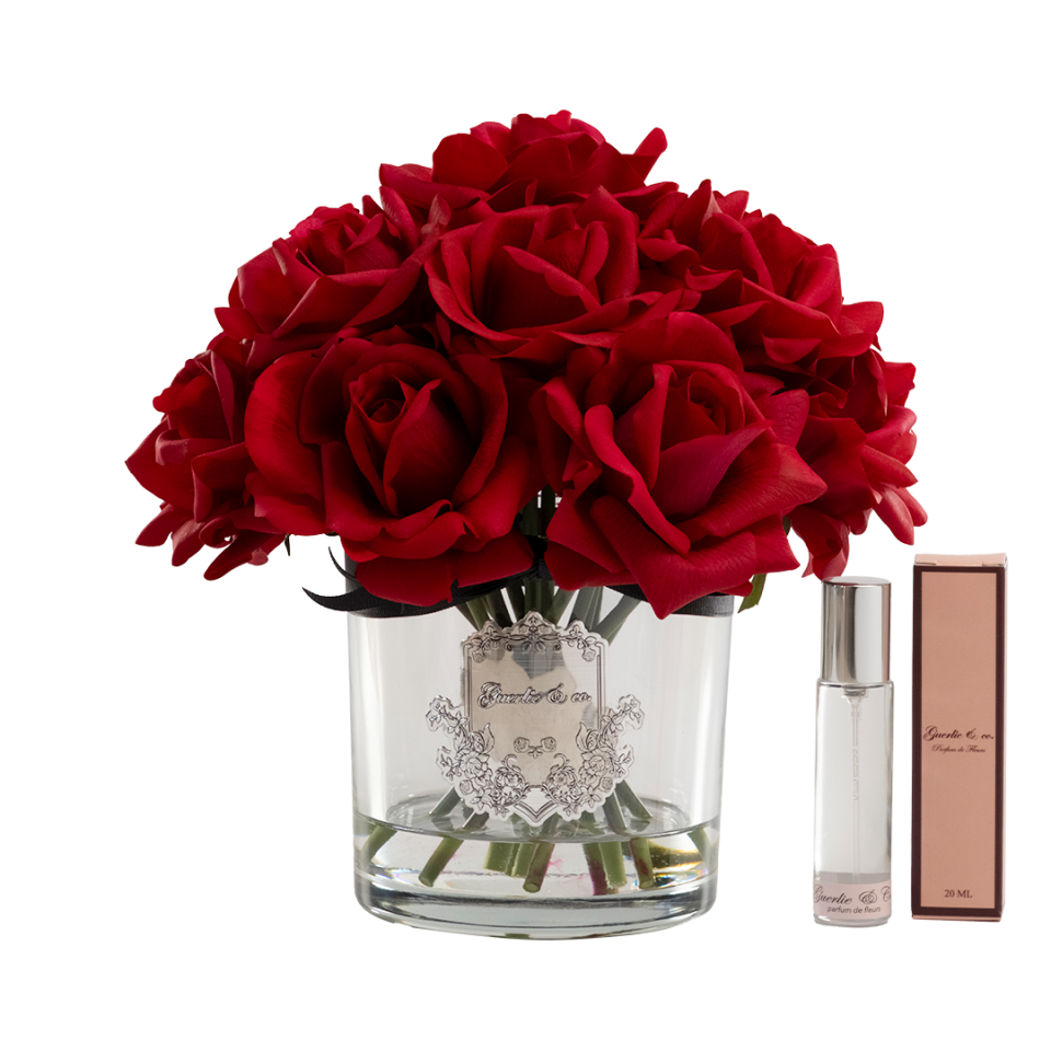 Guerlie&co. Kırmızı 15 Gül Gümüş