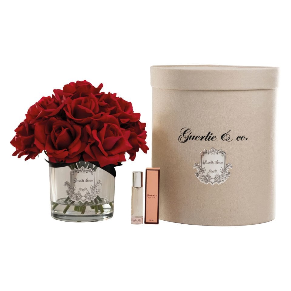 Guerlie&co. Kırmızı 15 Gül Gümüş