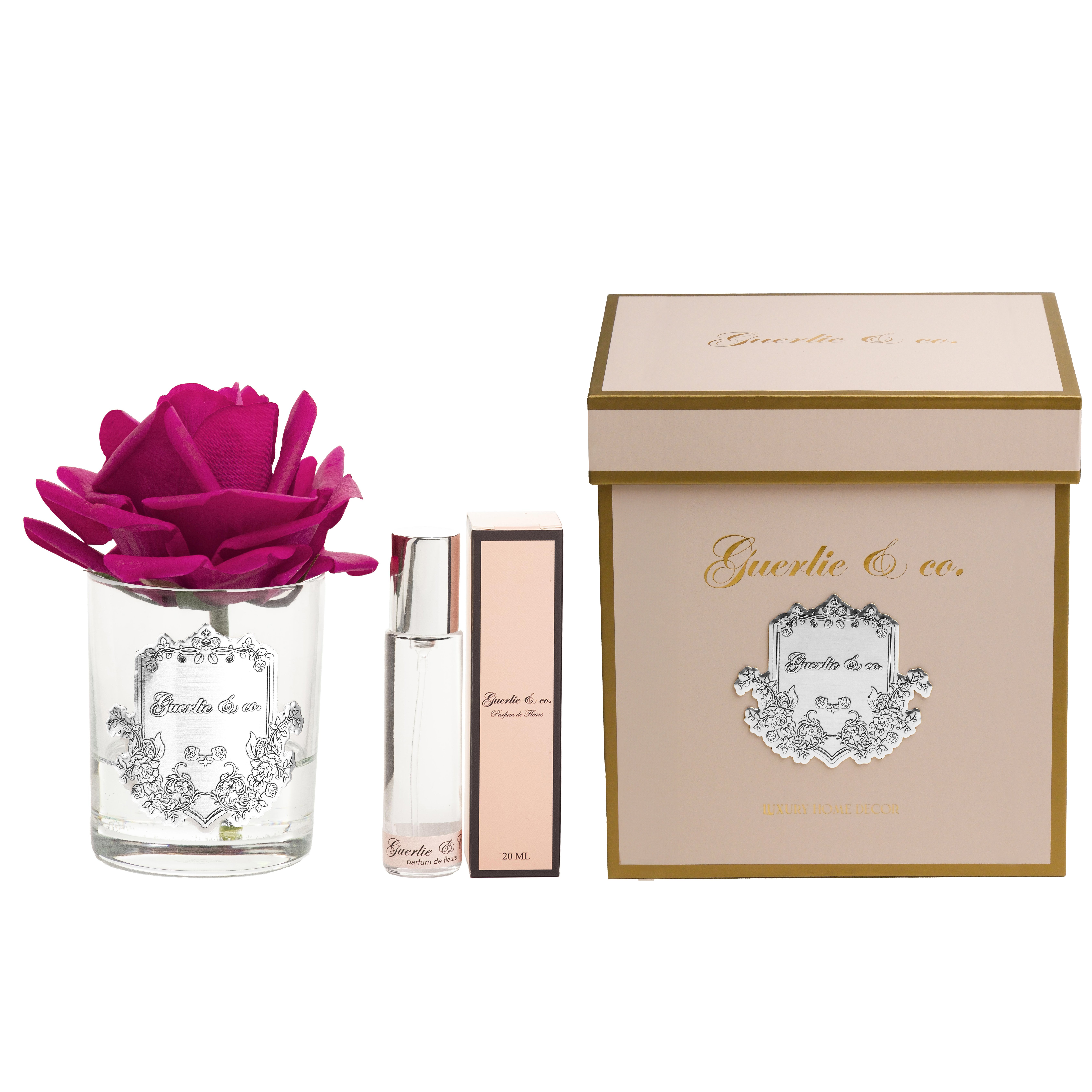 Guerlie&co. Bordo Tek Gül Gümüş