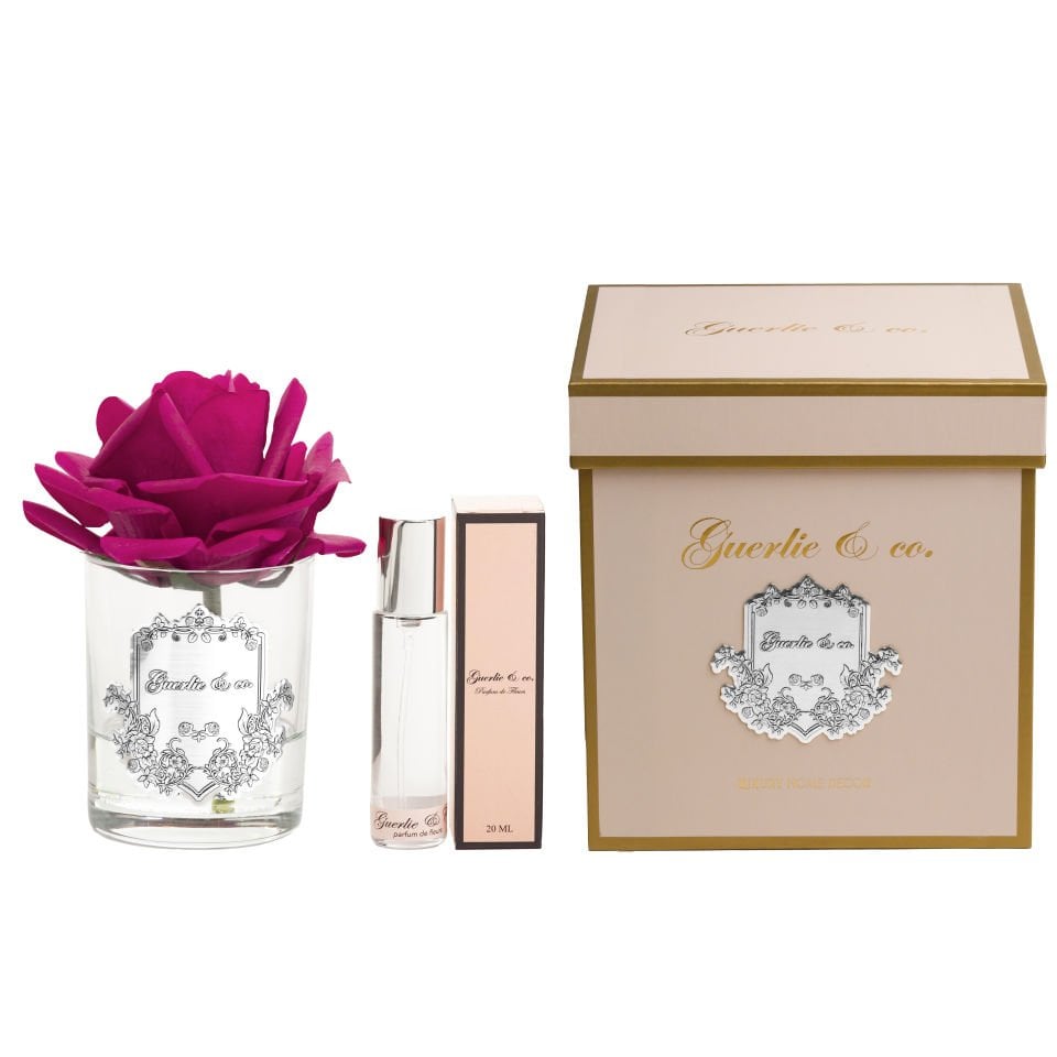 Guerlie&co. Bordo Tek Gül Gümüş