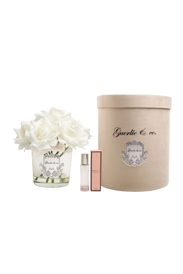Guerlie&co. Beyaz 7 Gül Gümüş