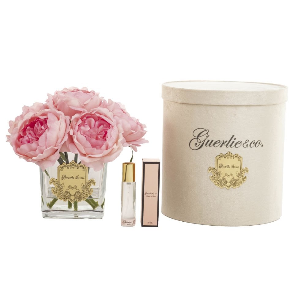 Guerlie&co. Pembe 7 li Şakayık Kare Cam Gold