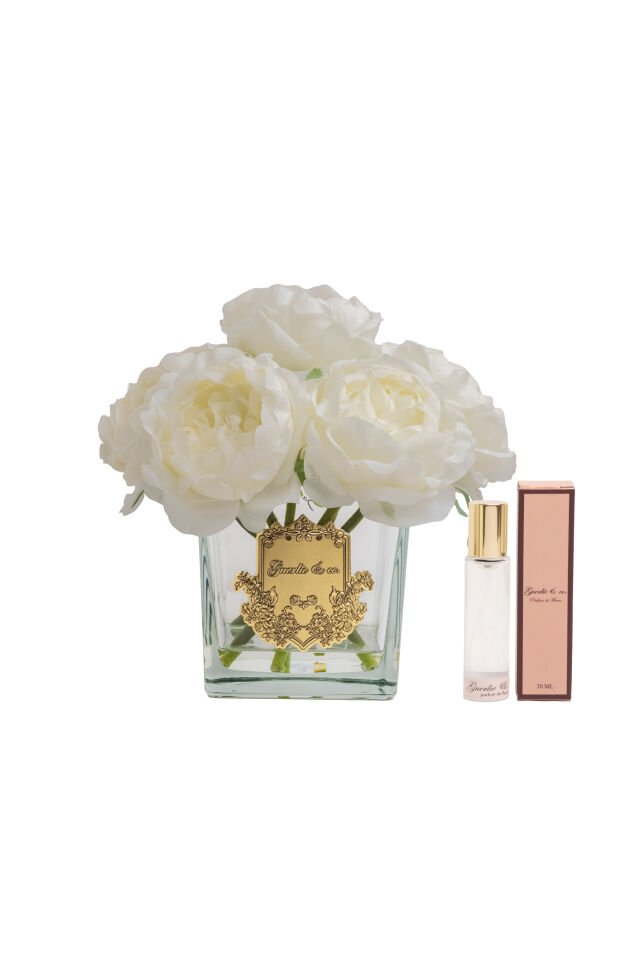 Guerlie&co. Krem 7 li Şakayık Kare Cam Gold