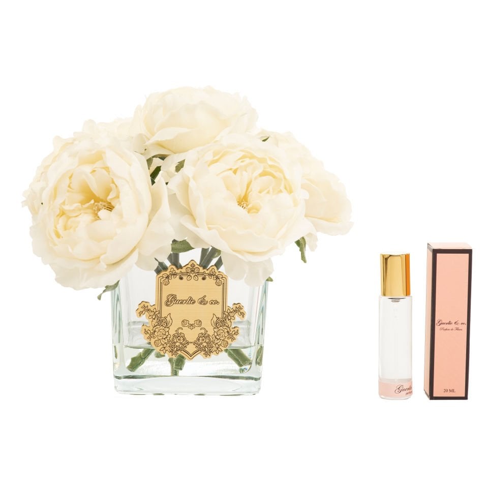 Guerlie&co. Krem 7 li Şakayık Kare Cam Gold