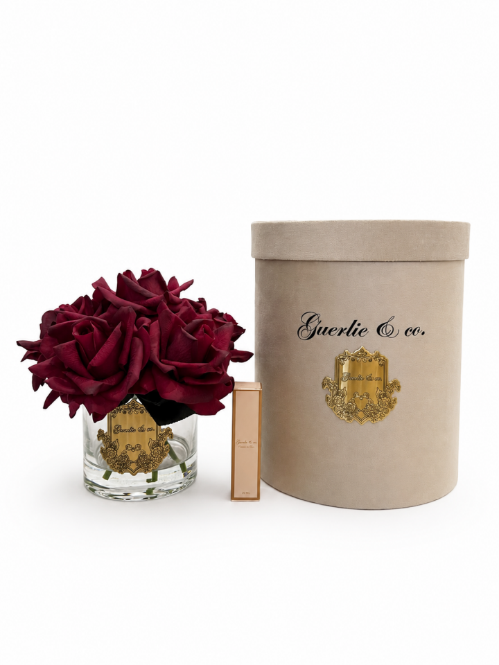 Guerlie&co. Koyu Bordo 7 Gül Gold