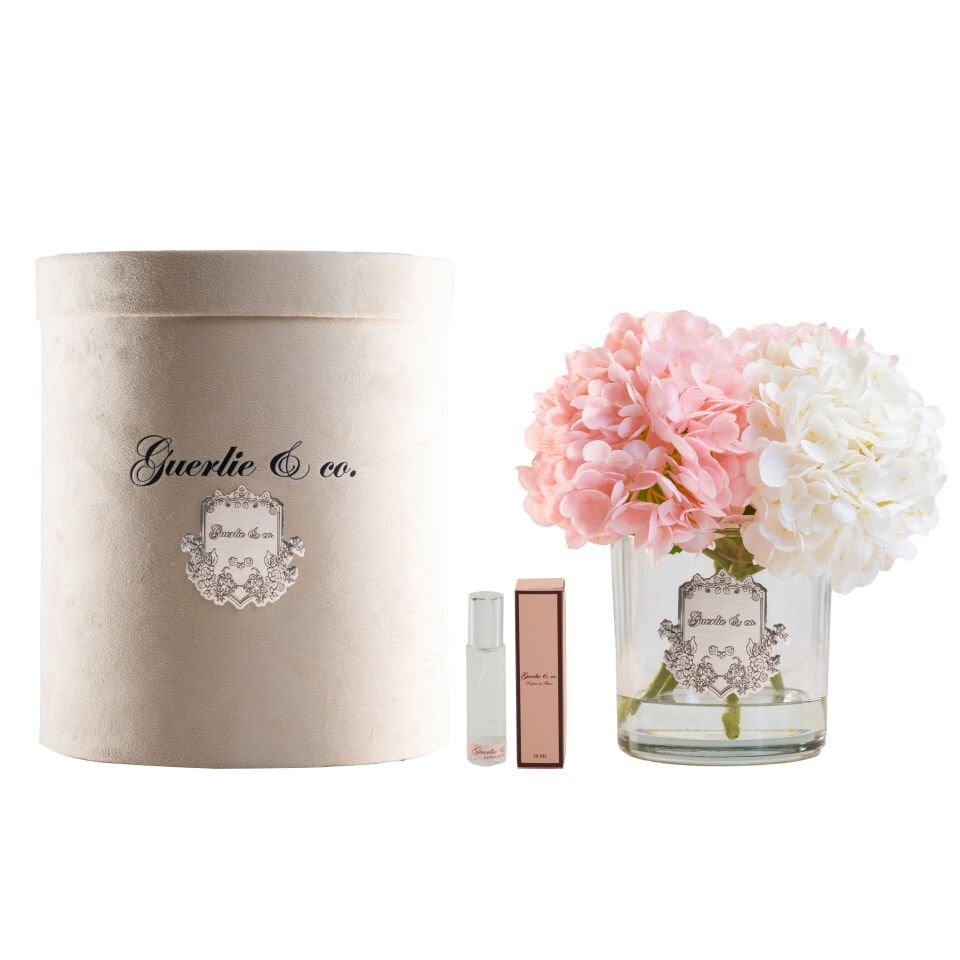 Guerlie&co. Pembe/Beyaz Ortanca Gümüş