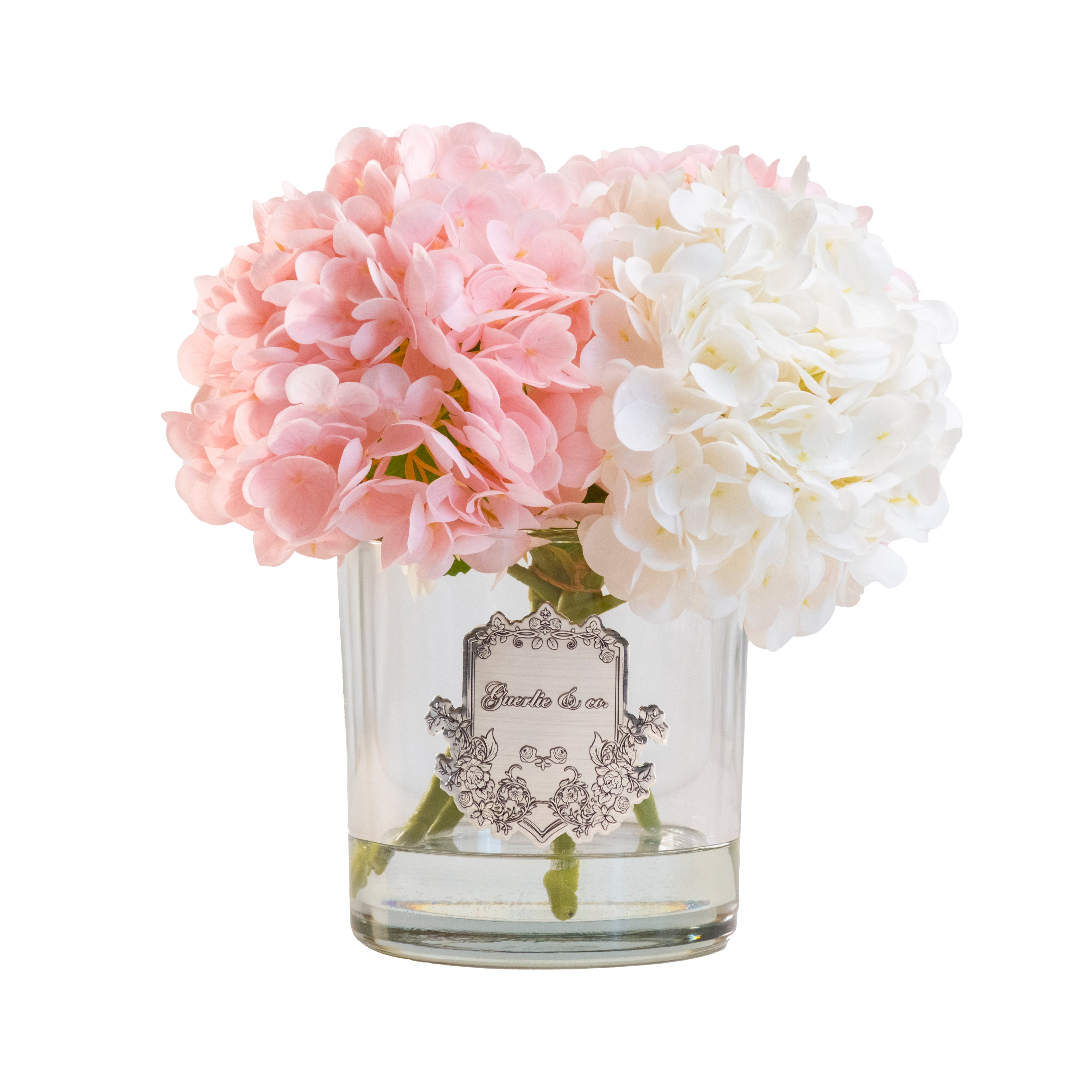 Guerlie&co. Pembe/Beyaz Ortanca Gümüş