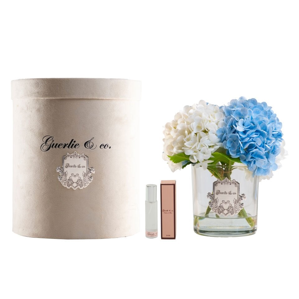 Guerlie&co. Mavi/Beyaz Ortanca Gümüş