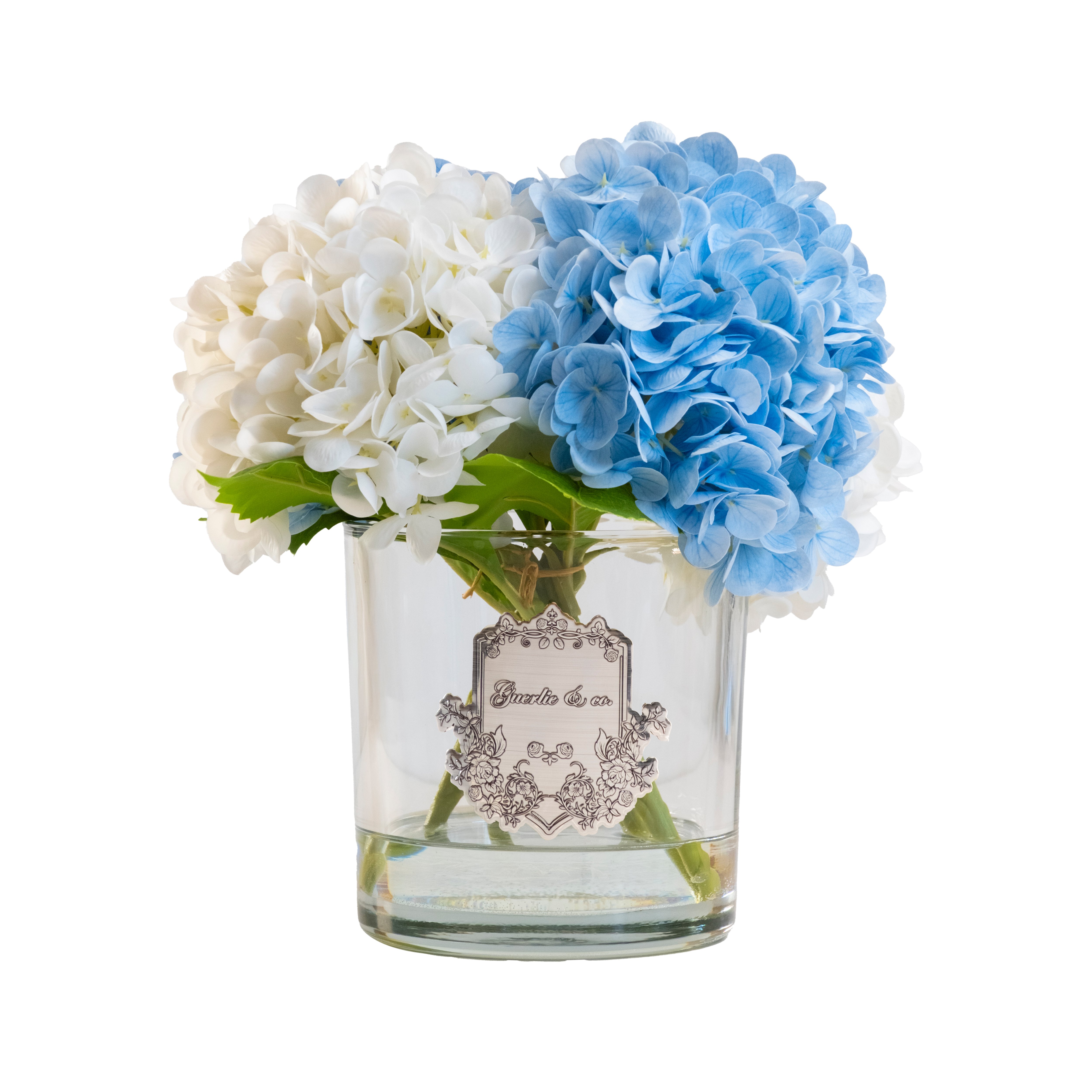 Guerlie&co. Mavi/Beyaz Ortanca Gümüş