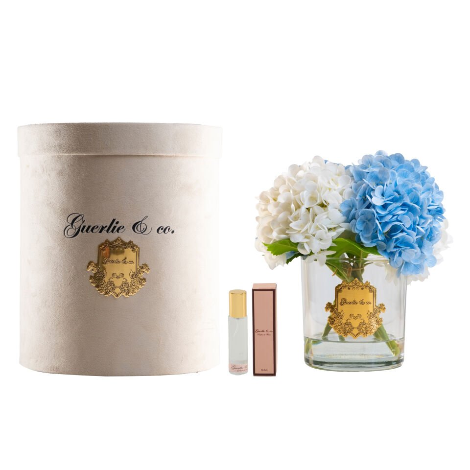 Guerlie&co. Mavi/Beyaz Ortanca Gold