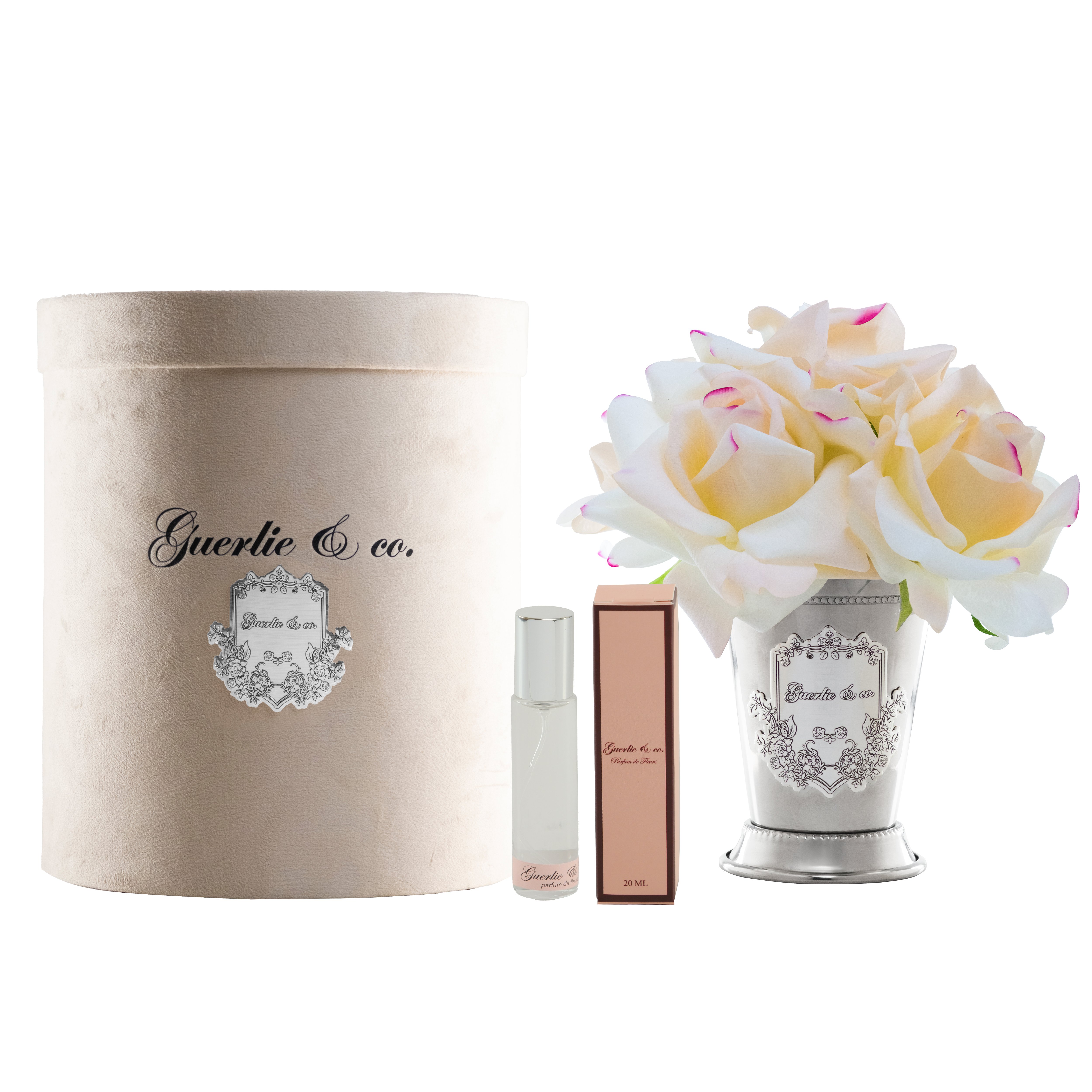 Guerlie&co. Krem pembe 5 Gül Gümüş