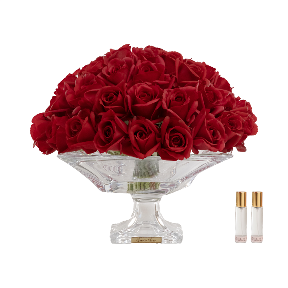 Guerlie&co. Kırmızı 49 Tomurcuk Gül Kristal Cam