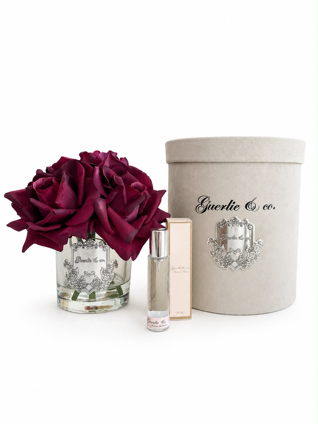 Guerlie&co. Koyu Bordo 5 Gül Gümüş
