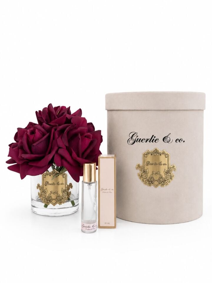 Guerlie&co. Koyu Bordo 5 Gül Gold