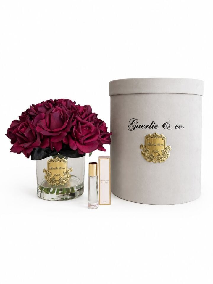 Guerlie&co. Koyu Bordo 15 Gül Gold
