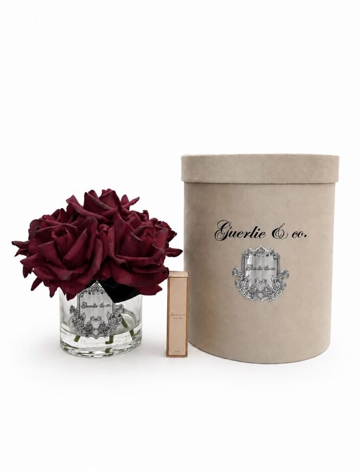 Guerlie&co. Koyu Bordo 7 Gül Gümüş