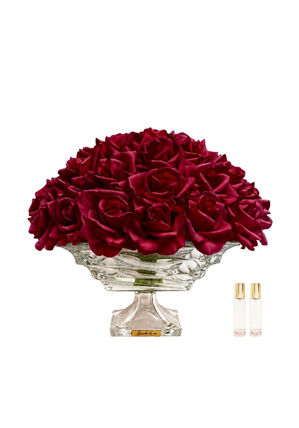 Guerlie&co. Koyu Bordo 35 Gül Kristal Cam